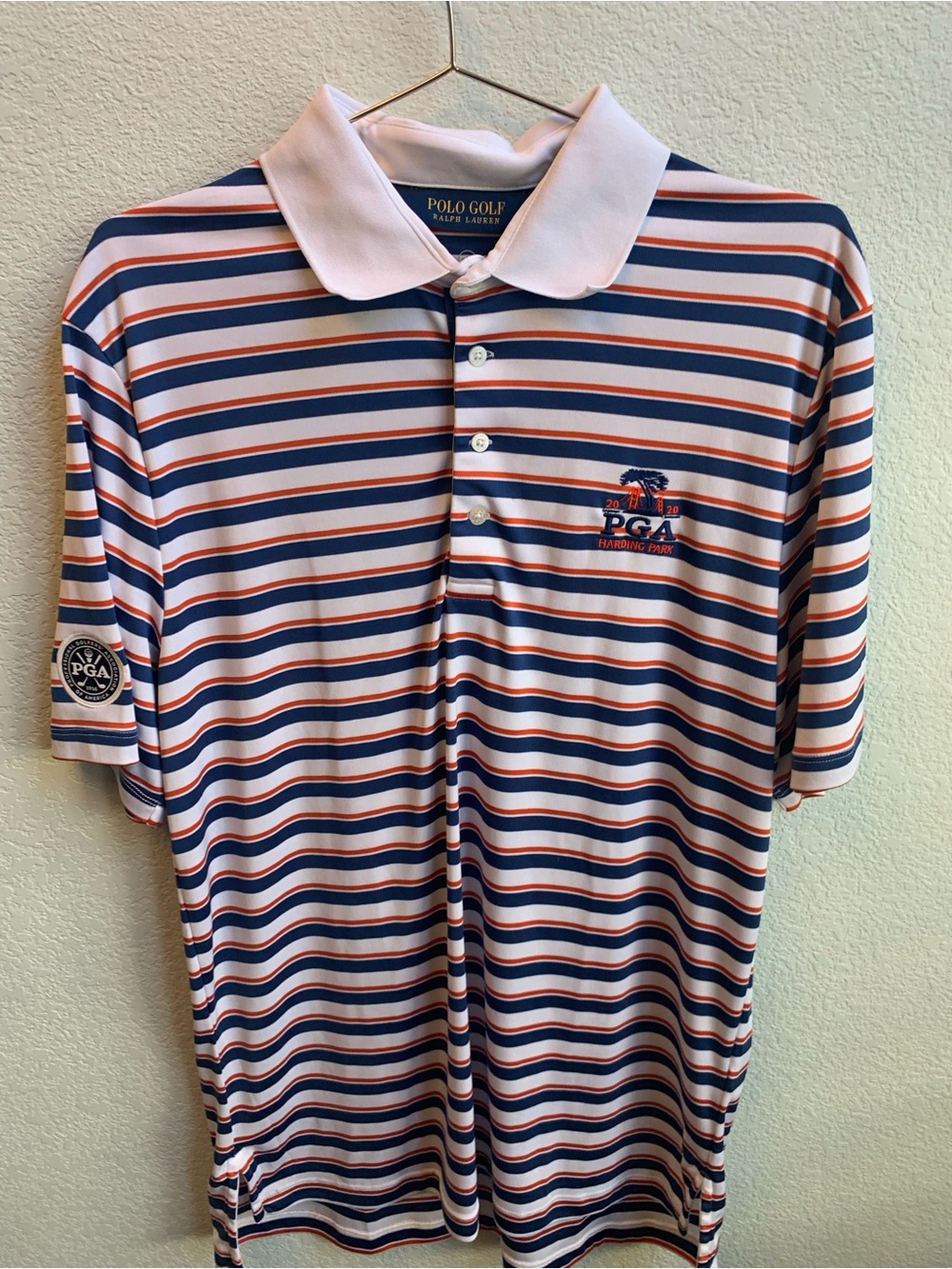 Polo Golf Ralph Lauren Striped Polo Shirt - White/Navy/Red